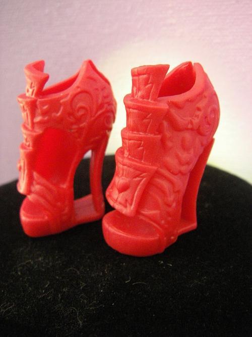 red monster high happy ever after dolls shoes boots