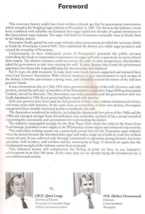 Africana Crystal Century The History of Proserpine`s Sugar Mill, it