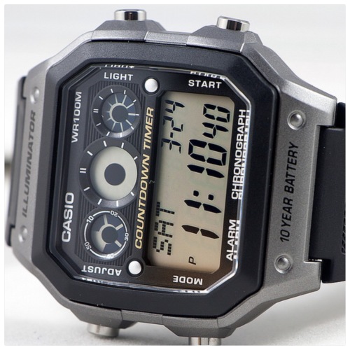 Stop Watches - Casio Illuminator Chronograph Sport Watch AE1300WH-8AV