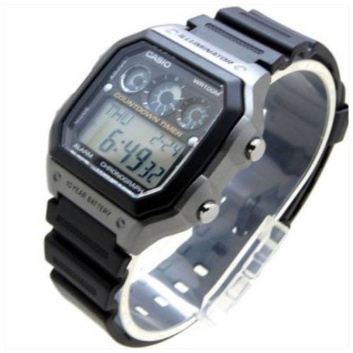 Stop Watches - CASIO Illuminator Chronograph Sport Watch AE1300WH-8AV