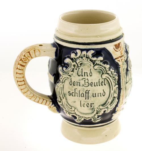 German Porcelain - West German 12.5cm Beer Stein/ Mug was sold for R58