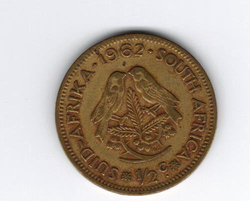 Other Republic of South Africa Coins - 1962 1/2c Eendrag maak mag coin ...