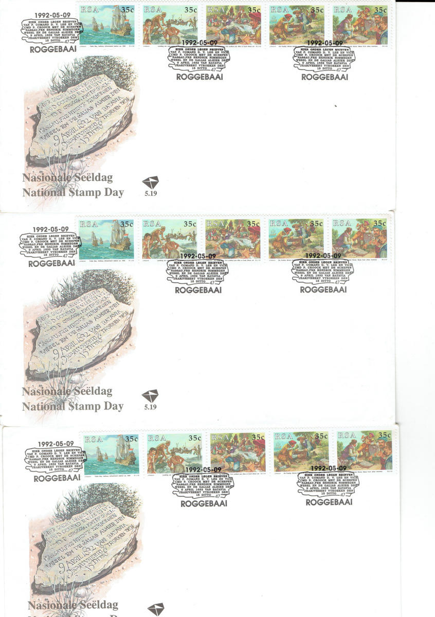 Republic of South Africa - 1988,90 R S A Foudation FDC`s and 1992 Nat ...