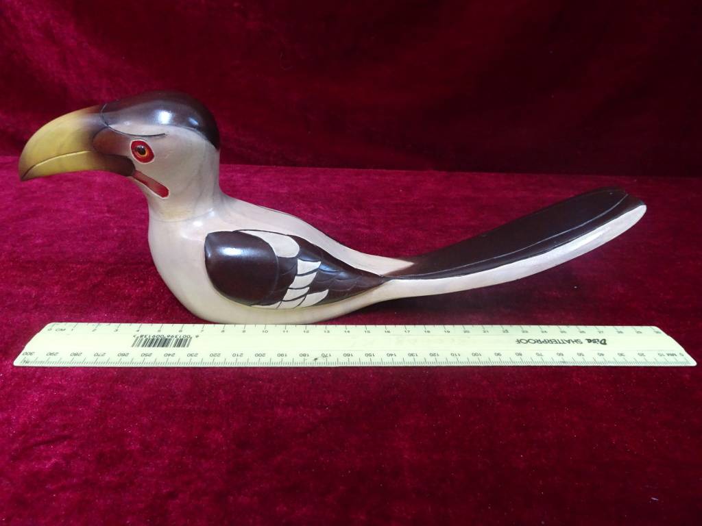 Wooden Vintage Collectable Knysna South African Bird Handpainted And