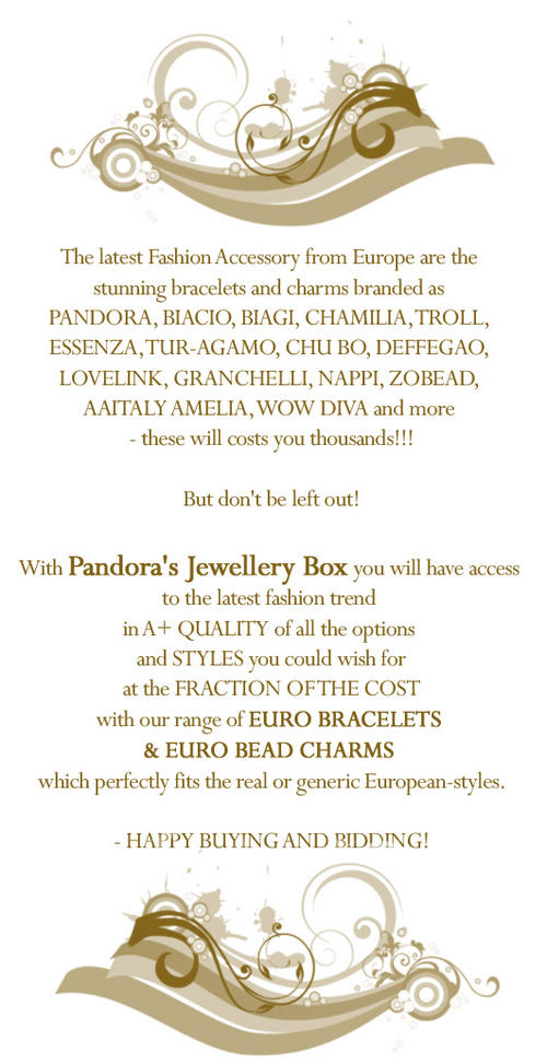pandora pando pardora padora P0NDORA Euro troll Biagi chamilia donna mia troll gold charm bracelet