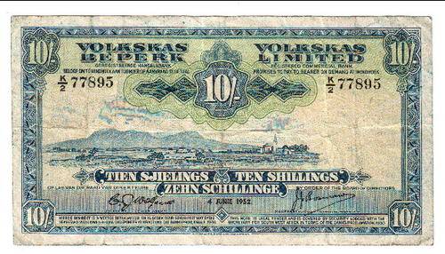 Other South African Bank Notes - South West Africa 10 Shillings ...