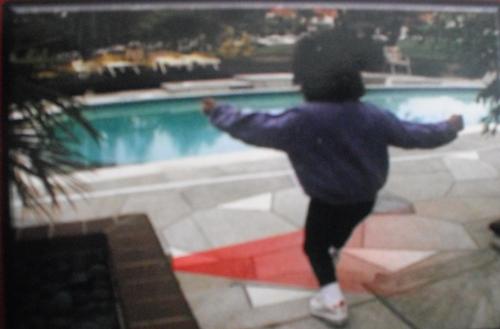 Child in pool area