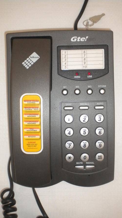 Telephones Telkom Gtel 100 and Gtel 200 Corded Telephone Handsets was