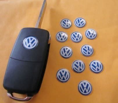 Logo stickers Sticker VW Blue Volkswagen key 14 mm