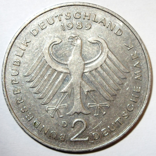 Zwei (2) Deutsche Mark Silver Coin/ , German, Germany