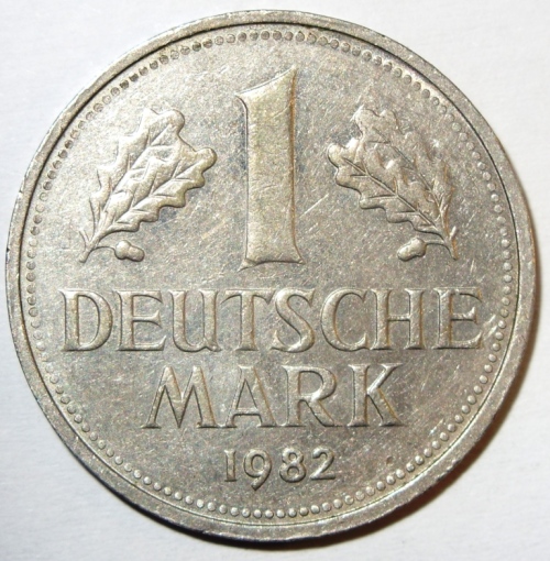 1982 - 1 Deutsche Mark Silver Coin, German, Germany