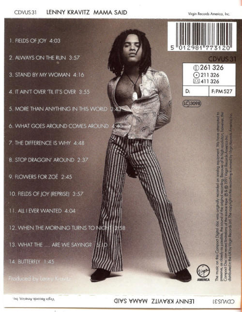 Other Music Cds Lenny Kravitz Mama Said Cd For Sale In