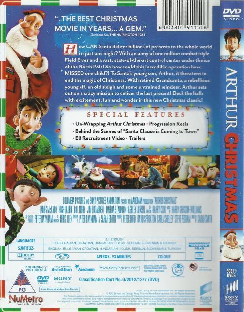 Movies - Arthur Christmas (DVD) for sale in Johannesburg (ID:519810373)