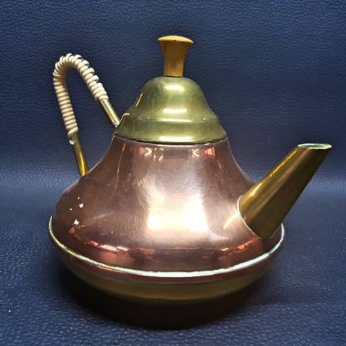 Copperware Original vintage Dutch Copper and Brass Tea Pot!!! was