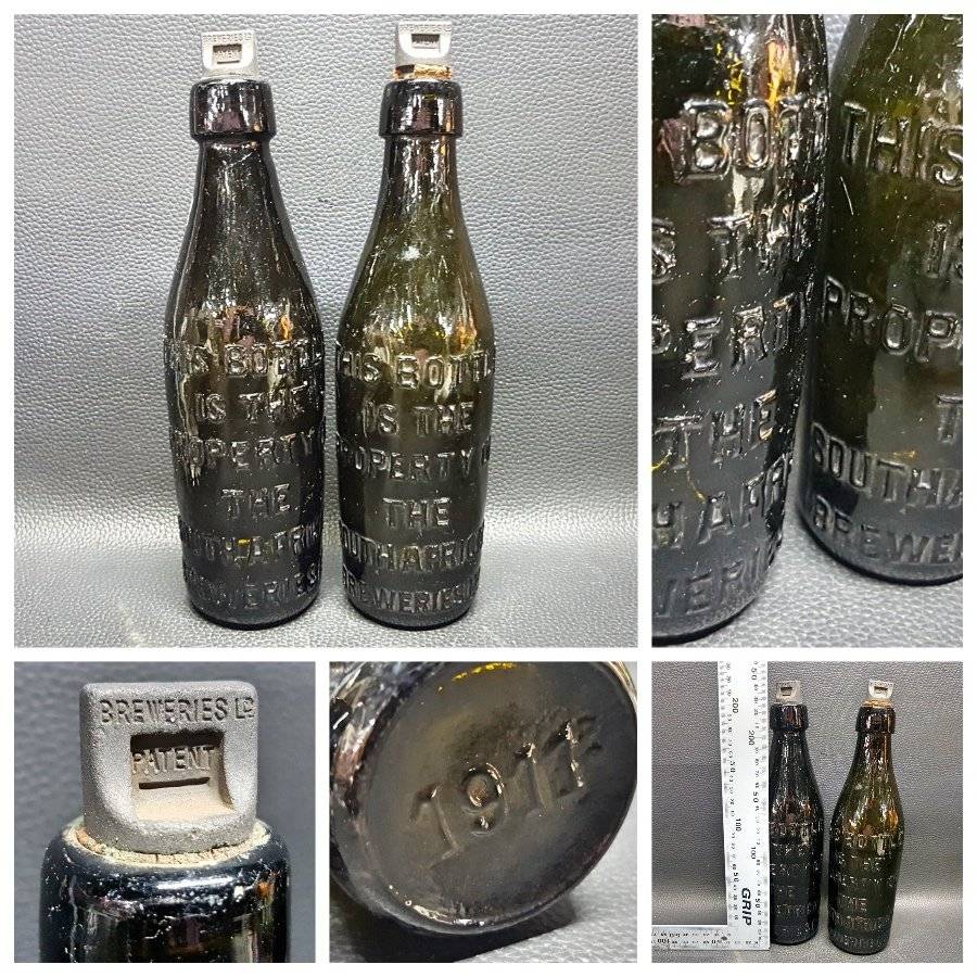 Bottles RARE!!!! Antique SA Breweries Beer Bottles With Original Caps