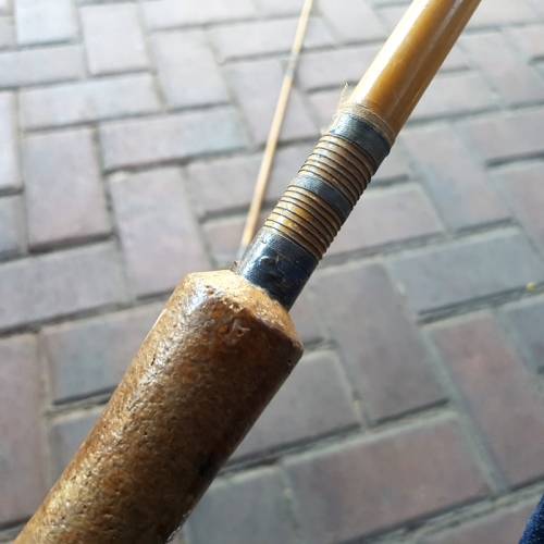 Rods Vintage Hand Crafted Wood Fly Fishing Rod With Copper Fittings