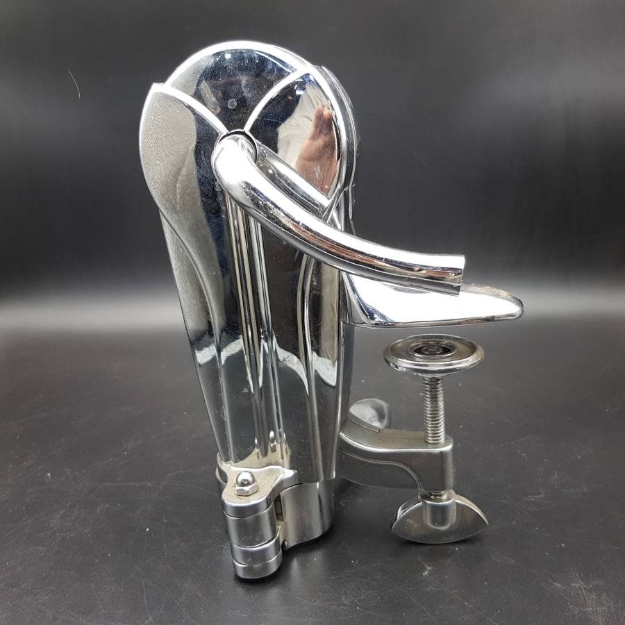 Bar Accessories Large Chromed Metal Table Mount Wine Bottle Opener