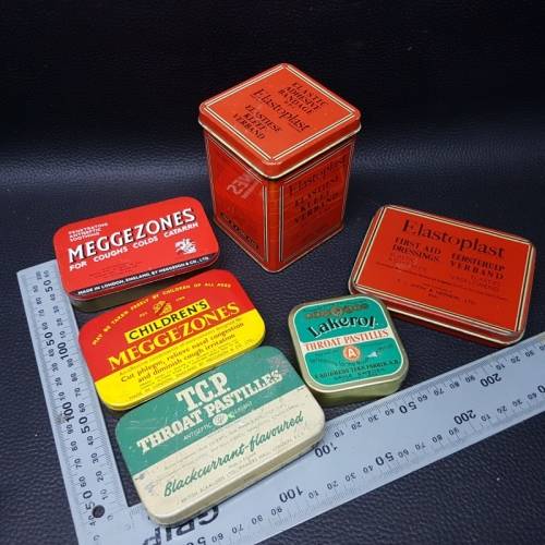 Other Scientific Instruments Vintage Lithographed Medical Tins