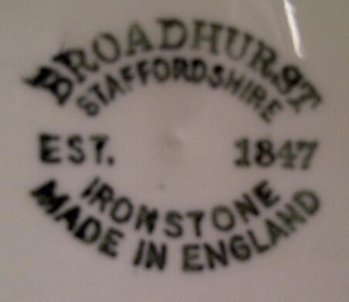 English Porcelain Broadhurst Staffordshire Est 1847 Trio Was Sold For R25 00 On 7 Nov At 19 01 By Edita In Bethlehem Id