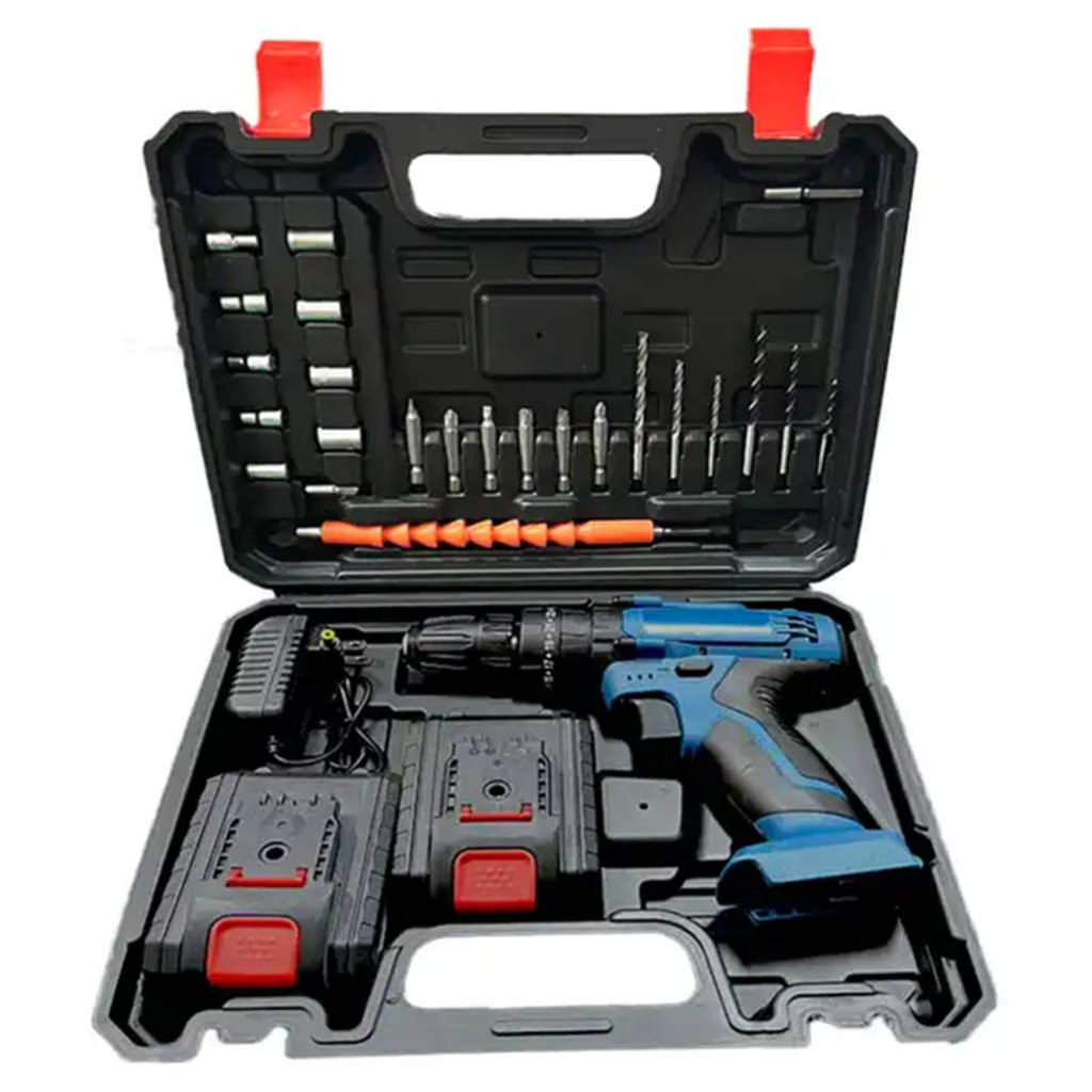 Tool Boxes & Sets 25V Cordless Drill Tool Set with Soft Handle Power