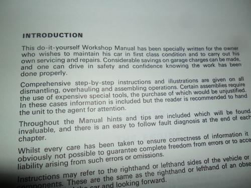 Workshop Manuals - OPEL REKORD C 1966 - 72 WORKSHOP MANUAL was sold for