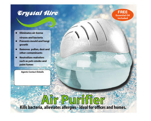 White Crystal Aire Purifier/Revitalisor To Clear With Free Scent Bottle.