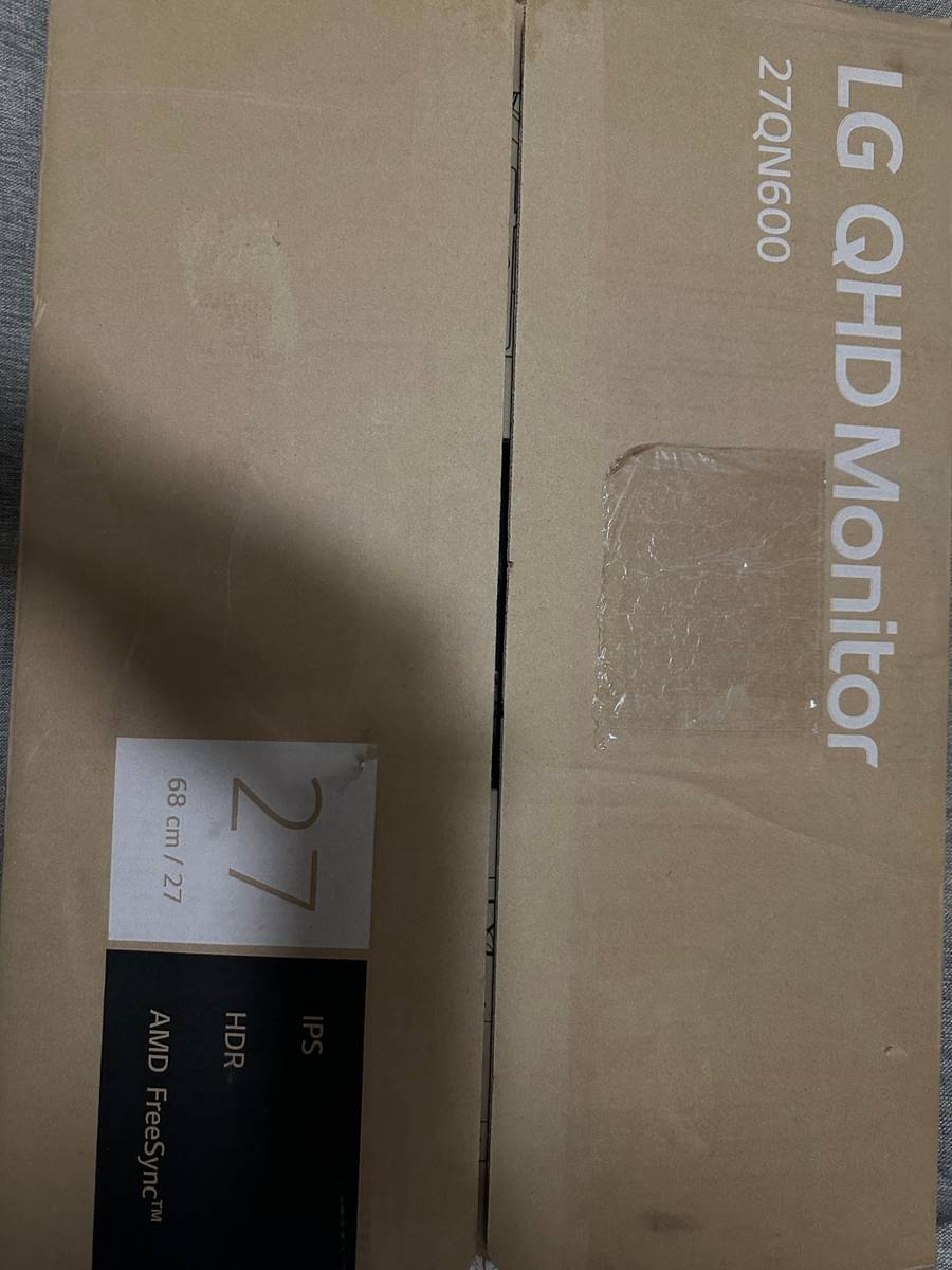 Monitors LG 27QN600 27 in QHD Monitor New was sold for R3,809.00 on