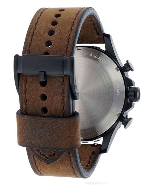 Fossil JR1487 Nate Chronograph Brown Genuine Leather Men’s Watch