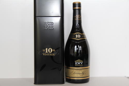 Brandy - KWV 10 Year Brandy 750ml in Gift Tin. was listed