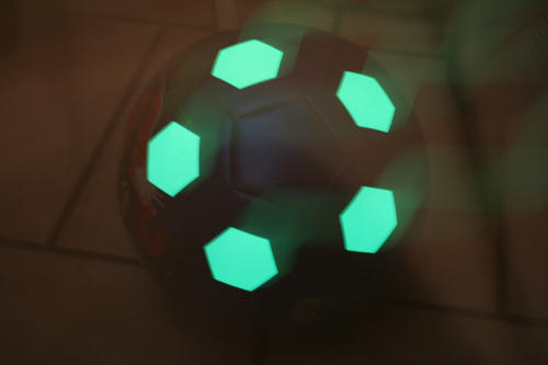 Glow in the dark soccer ball