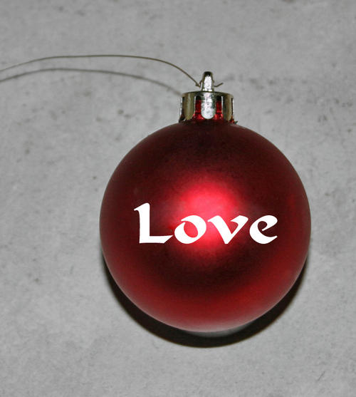Love personalized name for baubles