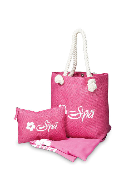 Personalised bag set pink - corporate gift idea