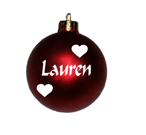 Personalized bauble with heart