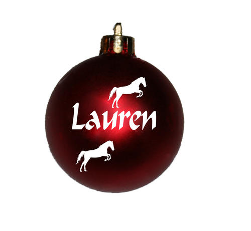 Personalized bauble with horse