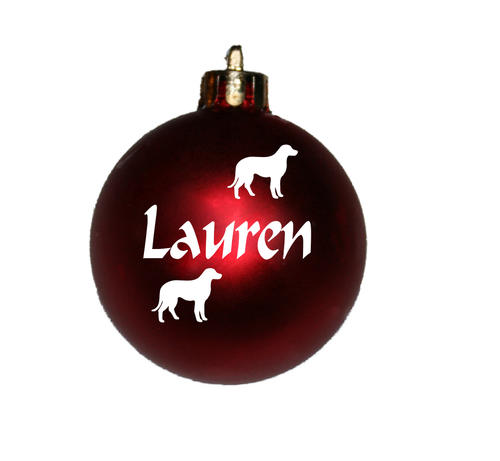 Personalized bauble with dog