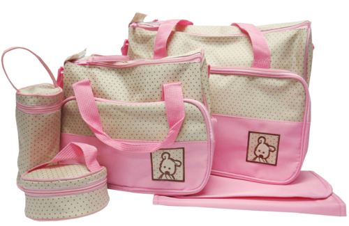 Baby Changing Bag 5 Piece Set - Pink