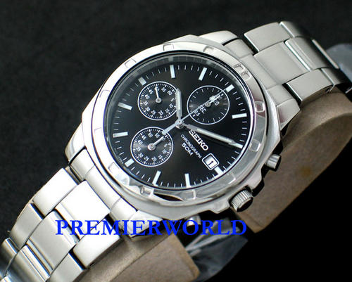 Men's Watches - SEIKO MENS CHRONOGRAPH BLACK DIAL STEEL WATCH 50M was sold  for  on 25 Jul at 22:16 by KdeBruin in Cape Town (ID:70818332)