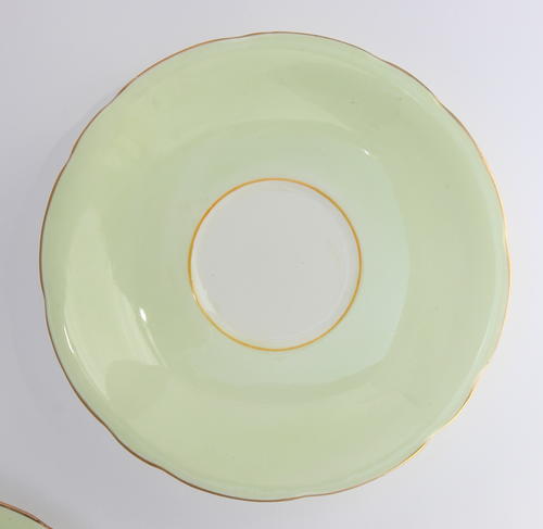 Aynsley green with violets fine bone china tea trio - saucer