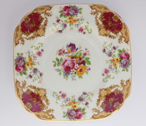 Tuscan Provence fine bone china tea trio - cake plate