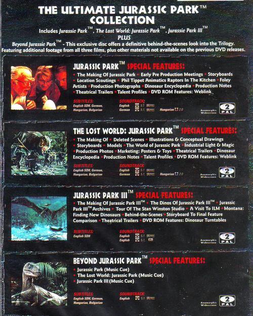 Box Sets - Jurassic Park: 4Disc Ultimate Collection DVD Box Set - new ...