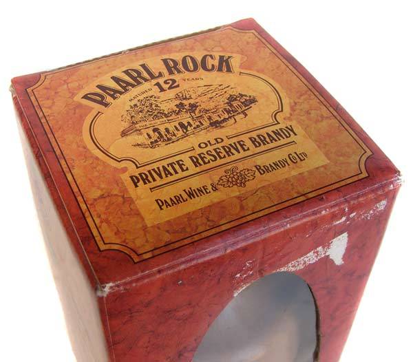 Cognac Paarl Rock 12 year old private reserve brandy in stoneware bottle bottled approx 1991