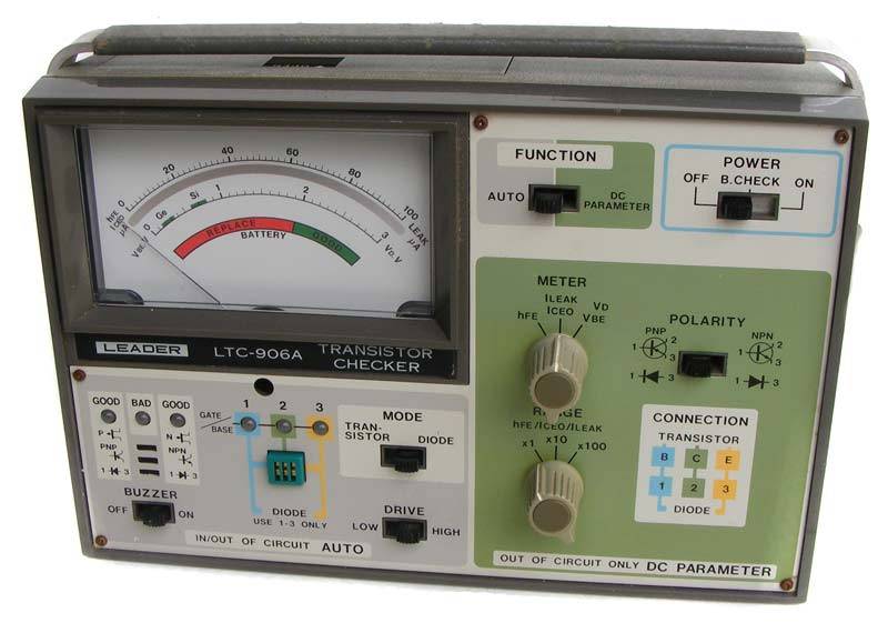 Test Equipment Vintage Leader transistor tester/checker Excellent