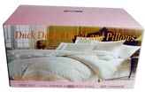 50% Duck Down and 100% Cotton King Size Duvet + 2 Feather Pillows