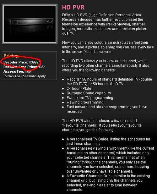 DSTV Decoders - DSTV HD PVR TDS850IMC SET TOP BOX COMPLETE IN BOX - 250
