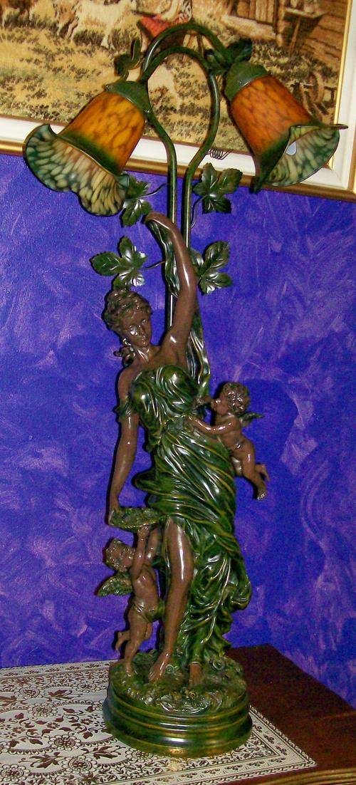 Lamps & Lanterns *** BEAUTIFUL FRENCH REPRODUCTION ART NOUVEAU LAMP