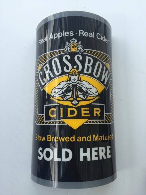 Advertising Crossbow Cider Sign 90's was sold for R500.00 on 28 Aug