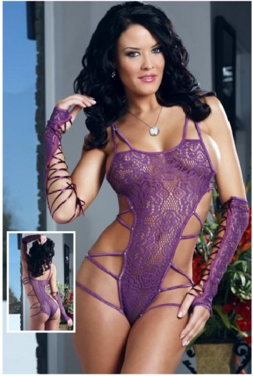 Sexy Purple Lover Bodysuit Lingerie