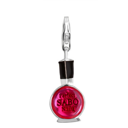 Thomas Sabo Silver Nails Color Bottle Charm*imported