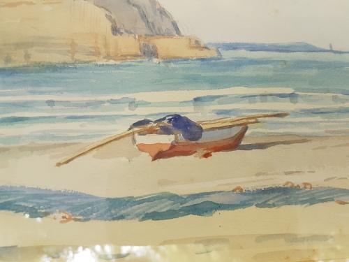 Paintings - Nerine Desmond (1908-1993) . HOUT BAY. Original Watercolour ...