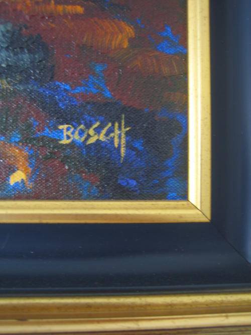 Paintings Cornelius Bosch Bluegums in the Sunset Oil on Canvas